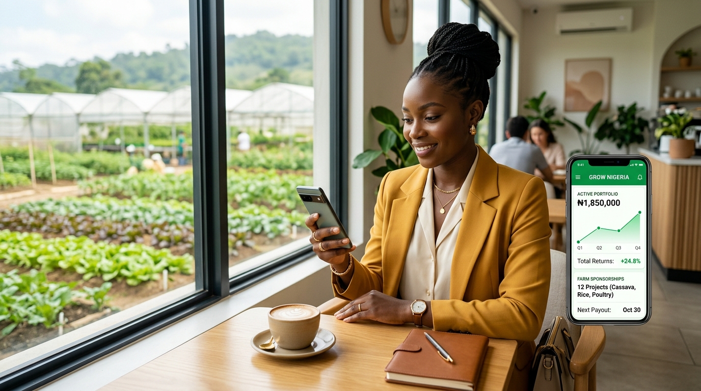 Digital farm sponsorship from smartphone